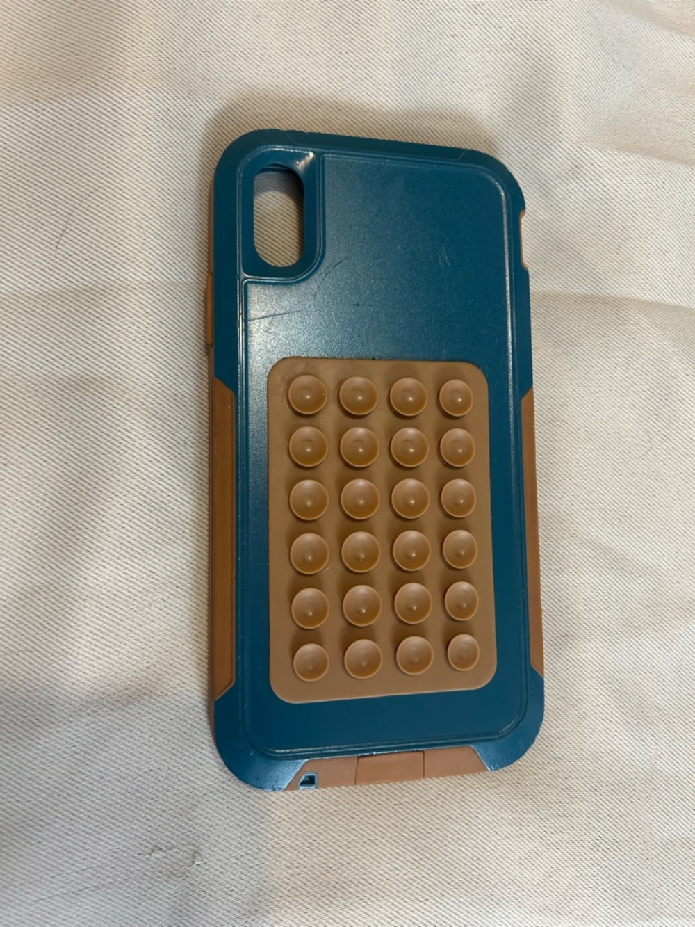 Otterbox Teal and Brown Protective iPhone Xr Case with Suction Grip
